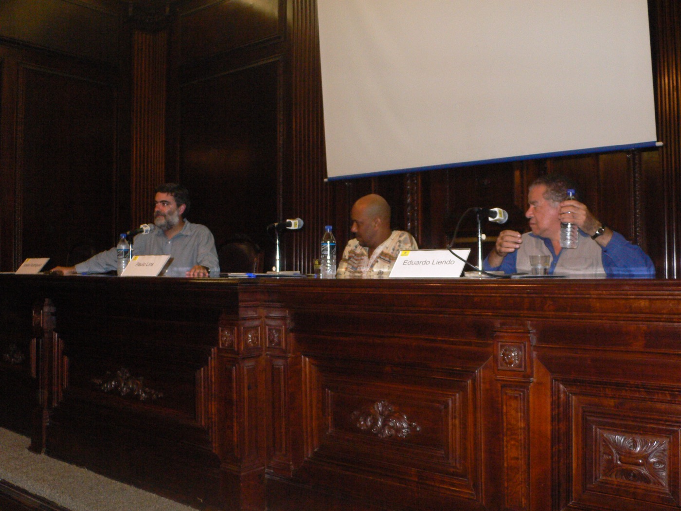 Con Paulo Lins y Eduardo Liendo
